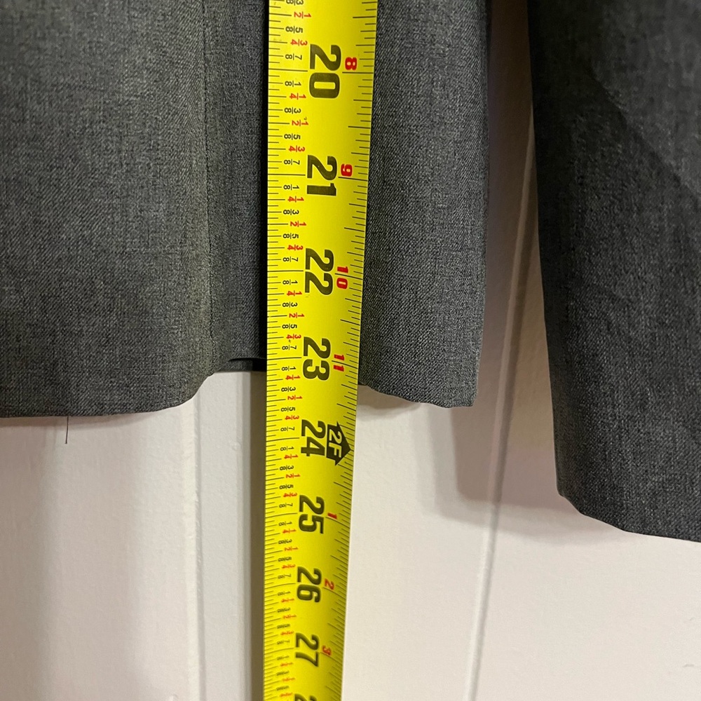 Audrey Gray Blazer Tailored Collarless Design View 5